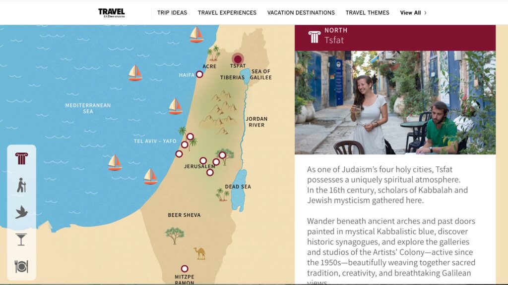 Az LA Times izraeli turizmust népszerűsítő hirdetése eltörli a megszállt palesztin területeket.