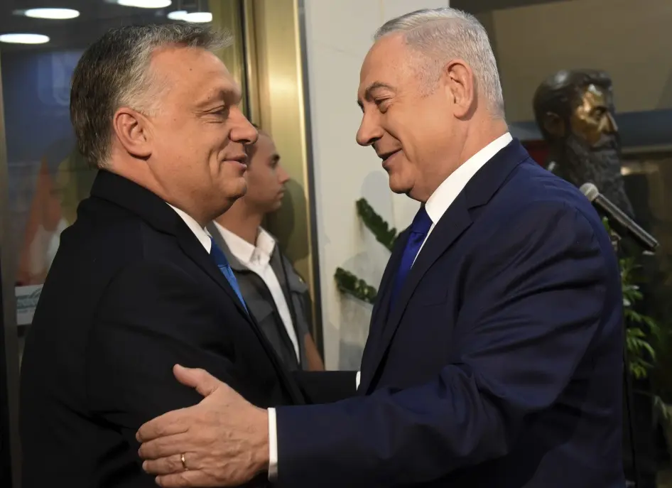 202504eca_mena_hungary_israel_Viktor Orban_and_Benjamin Netanyahu