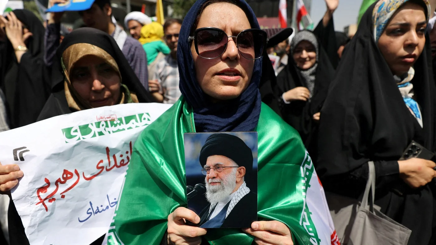People attend an anti-Israeli protest after Friday prayers, amid the Iran-Israel conflict, in Tehran, Iran, June 20, 2025-reuters.jpg