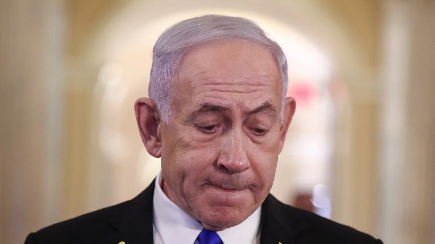 Israeli Prime Minister Benjamin Netanyahu speaks to the press, on Capitol Hill in Washington, D.C. U.S. July 8, 2025. REUTERS.jpg