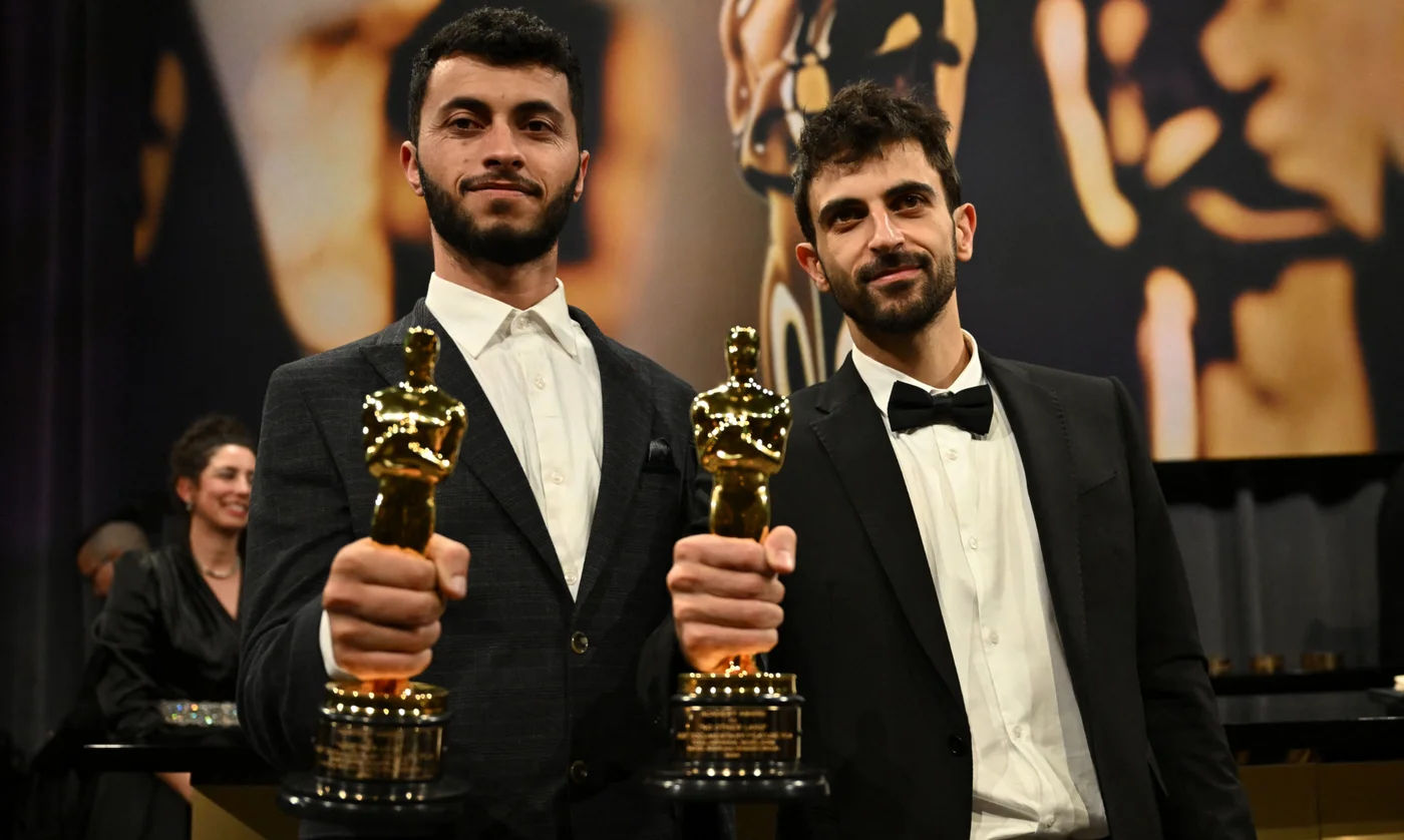 basel-adra-yuval-abraham-oscars-2march2025-afp.jpg